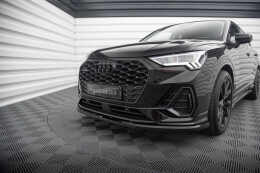 Cup Spoilerlippe Front Ansatz V.1 passend für Audi Q3 Sportback F3 schwarz Hochglanz