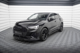 Street+ Spoilerlippe Front Ansatz V.1 passend für Audi Q3 Sportback F3 schwarz Hochglanz