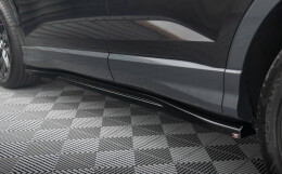 Seitenschweller Ansatz Cup Leisten passend für Audi Q3 Sportback F3 schwarz Hochglanz