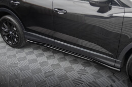 Seitenschweller Ansatz Cup Leisten passend für Audi Q3 Sportback F3 schwarz Hochglanz
