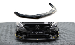 Cup Spoilerlippe Front Ansatz V.3 für Mercedes-AMG CLA 45 Aero C117 Facelift schwarz Hochglanz