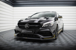 Cup Spoilerlippe Front Ansatz V.3 für Mercedes-AMG CLA 45 Aero C117 FL schwarz Hochglanz