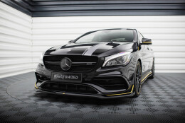 Cup Spoilerlippe Front Ansatz V.3 passend für Mercedes-AMG CLA 45 Aero C117 Facelift schwarz Hochglanz