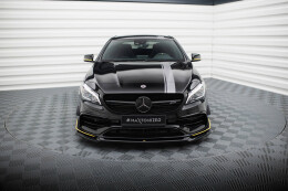 Cup Spoilerlippe Front Ansatz V.4 für Mercedes-AMG CLA 45 Aero C117 FL schwarz Hochglanz