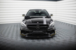 Street+ Spoilerlippe Front Ansatz V.4 passend für Mercedes-AMG CLA 45 Aero C117 FL schwarz Hochglanz