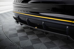 Mittlerer Cup Diffusor Heck Ansatz DTM Look für Mercedes-AMG CLA 45 C117 Facelift schwarz Hochglanz