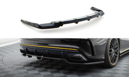 Mittlerer Cup Diffusor Heck Ansatz DTM Look passend für Mercedes-AMG CLA 45 C117 Facelift schwarz Hochglanz