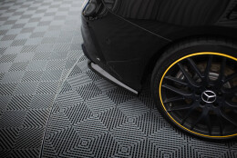 Mittlerer Cup Diffusor Heck Ansatz DTM Look passend für Mercedes-AMG CLA 45 C117 Facelift schwarz Hochglanz