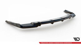 Mittlerer Cup Diffusor Heck Ansatz DTM Look passend für Mercedes-AMG CLA 45 C117 Facelift schwarz Hochglanz
