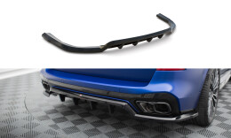 Mittlerer Cup Diffusor Heck Ansatz V.1 passend für BMW X5 M-Paket G05 Facelift schwarz Hochglanz