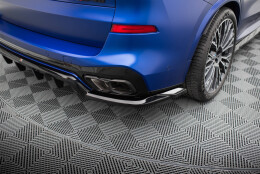 Mittlerer Cup Diffusor Heck Ansatz V.1 passend für BMW X5 M-Paket G05 Facelift schwarz Hochglanz