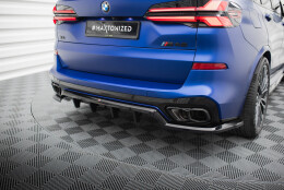 Mittlerer Cup Diffusor Heck Ansatz V.1 passend für BMW X5 M-Paket G05 Facelift schwarz Hochglanz