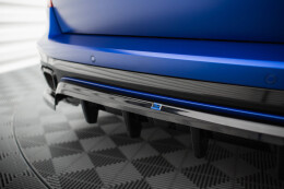 Mittlerer Cup Diffusor Heck Ansatz DTM Look V.2 für BMW X5 M-Paket G05 Facelift schwarz Hochglanz