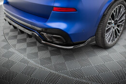 Mittlerer Cup Diffusor Heck Ansatz V.2 passend für BMW X5 M-Paket G05 Facelift schwarz Hochglanz