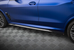 Seitenschweller Ansatz Cup Leisten V.1 passend für BMW X5 M-Paket G05 Facelift schwarz Hochglanz
