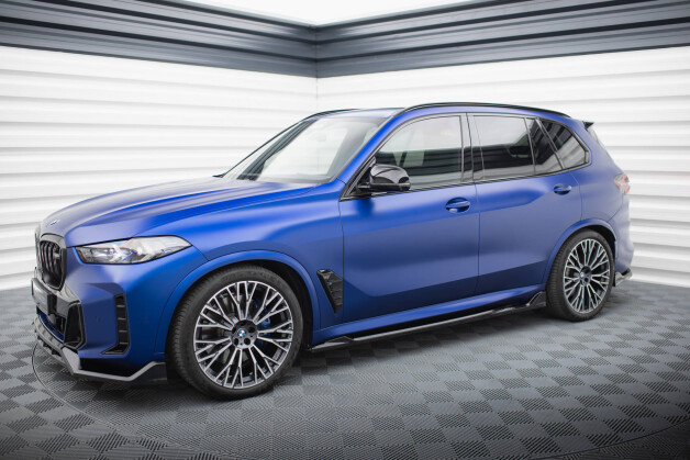 Seitenschweller Ansatz Cup Leisten V.2 passend für BMW X5 M-Paket G05 Facelift schwarz Hochglanz