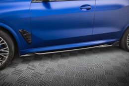 Seitenschweller Ansatz Cup Leisten V.2 passend für BMW X5 M-Paket G05 Facelift schwarz Hochglanz
