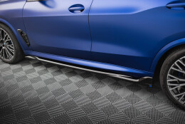 Street+ Seitenschweller Leisten V.2 passend für BMW X5 M-Paket G05 FL schwarz Hochglanz