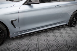 Street Pro Seitenschweller Ansatz Cup Leisten für BMW 4er Coupe M-Paket F32