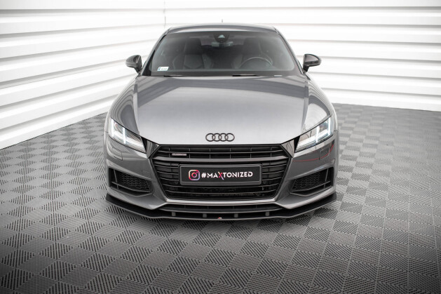 Street Pro Cup Spoilerlippe Front Ansatz für Audi TT S / S-Line 8S SCHWARZ