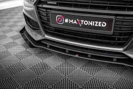 Street Pro Cup Spoilerlippe Front Ansatz passend für Audi TT S / S-Line 8S SCHWARZ+ HOCHGLANZ FLAPS