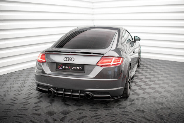 Street Pro Heck Ansatz Flaps Diffusor passend für Audi TT S-Line 8S SCHWARZ