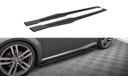 Street Pro Seitenschweller Ansatz Cup Leisten passend für Audi TT S / S-Line 8S SCHWARZ