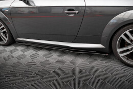 Street Pro Seitenschweller Ansatz Cup Leisten passend für Audi TT S / S-Line 8S SCHWARZ