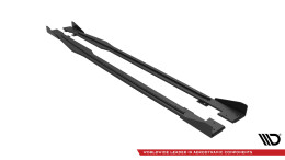 Street Pro Seitenschweller Ansatz Cup Leisten + Flaps für Audi TT S / S-Line 8S schwarz Hochglanz