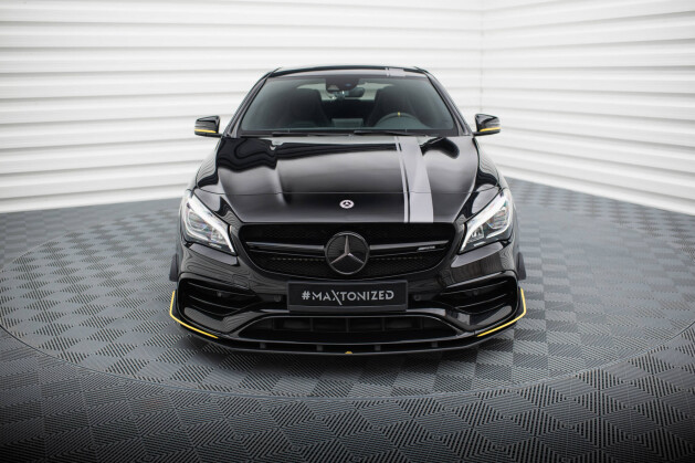 Street Pro Cup Spoilerlippe Front Ansatz für Mercedes-AMG CLA 45 Aero C117 Facelift SCHWARZ