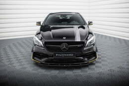 Street Pro Cup Spoilerlippe Front Ansatz für Mercedes-AMG CLA 45 Aero C117 Facelift schwarz