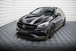 Street Pro Cup Spoilerlippe Front Ansatz passend für Mercedes-AMG CLA 45 Aero C117 Facelift rot