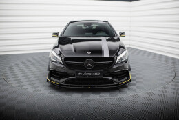 Street Pro Cup Spoilerlippe Front Ansatz passend für Mercedes-AMG CLA 45 Aero C117 Facelift rot+ Hochglanz Flaps