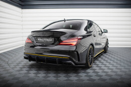 Street Pro Heck Ansatz Flaps Diffusor passend für Mercedes-AMG CLA 45 C117 Facelift mit AERO Paket SCHWARZ