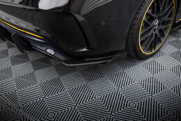 Street Pro Heck Ansatz Flaps Diffusor passend für Mercedes-AMG CLA 45 C117 Facelift mit AERO Paket SCHWARZ+ HOCHGLANZ FLAPS