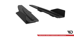 Street Pro Heck Ansatz Flaps Diffusor passend für Mercedes-AMG CLA 45 C117 Facelift mit AERO Paket SCHWARZ+ HOCHGLANZ FLAPS