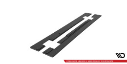 Street Pro Seitenschweller Leisten passend für Mercedes-AMG CLA 45 C117 FL mit AERO Paket rot