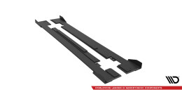 Street Pro Seitenschweller Leisten + Flaps passend für Mercedes-AMG CLA 45 C117 FL schwarz Hochglanz