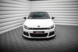 Street Pro Cup Spoilerlippe Front Ansatz für VW Scirocco R Mk3 SCHWARZ+ HOCHGLANZ FLAPS