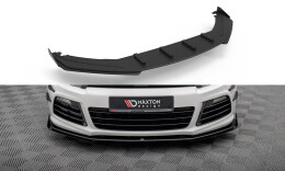 Street Pro Cup Spoilerlippe Front Ansatz für VW Scirocco R Mk3 SCHWARZ+ HOCHGLANZ FLAPS