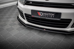 Street Pro Cup Spoilerlippe Front Ansatz für VW Scirocco R Mk3 SCHWARZ+ HOCHGLANZ FLAPS