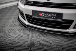 Street Pro Cup Spoilerlippe Front Ansatz passend für VW Scirocco R Mk3 SCHWARZ+ HOCHGLANZ FLAPS