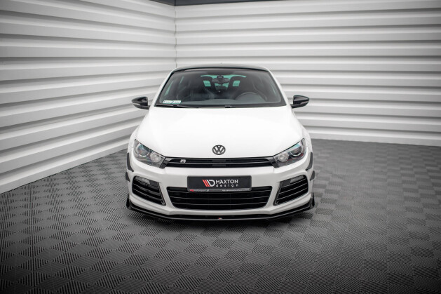 Street Pro Cup Spoilerlippe Front Ansatz für VW Scirocco R Mk3 rot+ Hochglanz Flaps