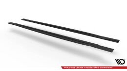 Street Pro Seitenschweller Ansatz Cup Leisten für Volkswagen Scirocco R Mk3 SCHWARZ
