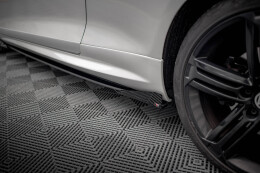 Street Pro Seitenschweller Ansatz Cup Leisten für Volkswagen Scirocco R Mk3 schwarz+ Hochglanz Flaps