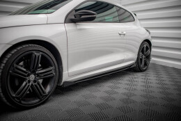 Street Pro Seitenschweller Leisten + Flaps passend für VW Scirocco R Mk3 schwarz Hochglanz