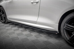 Street Pro Seitenschweller Ansatz Cup Leisten passend für VW Scirocco R Mk3 rot+ Hochglanz Flaps