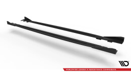 Street Pro Seitenschweller Ansatz Cup Leisten passend für VW Scirocco R Mk3 rot+ Hochglanz Flaps