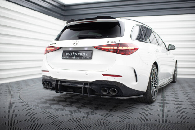 Street Pro Heckschürze Heck Ansatz Diffusor passend für Mercedes-AMG C 43 W206 rot