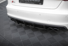 Street Pro Heckschürze Heck Ansatz Diffusor passend für Audi S3 Sportback / Hatchback 8V SCHWARZ